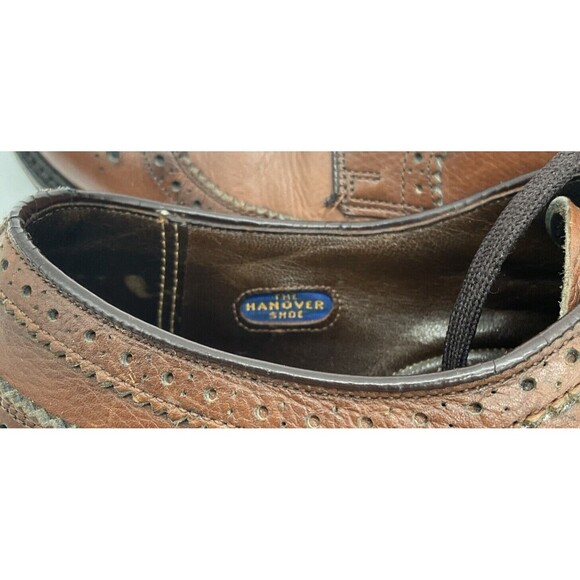 Hanover LB Sheppard Signatures 2312 Brown Leather Wingtip Shoes Size 8.5 E/C - Picture 9 of 10